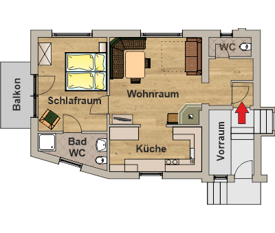 Grundriss Appartement 10