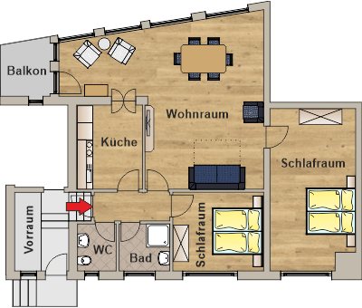 Grundriss Appartement 40